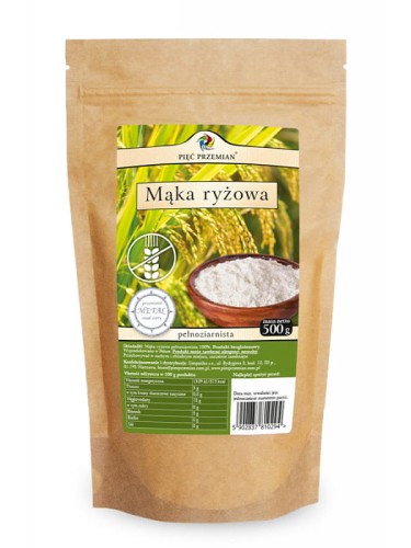 Mąka ryżowa pełnoziarnista (Pięć Przemian), 500g