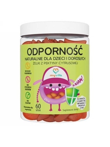 Odporność (MyVita), naturalne żelki dla dzieci i dorosłych, 60 sztuk