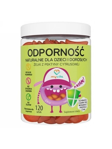 Odporność (MyVita), naturalne żelki dla dzieci i dorosłych, 120 sztuk