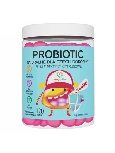 Probiotic (MyVita), naturalne żelki dla dzieci i dorosłych, 120 sztuk