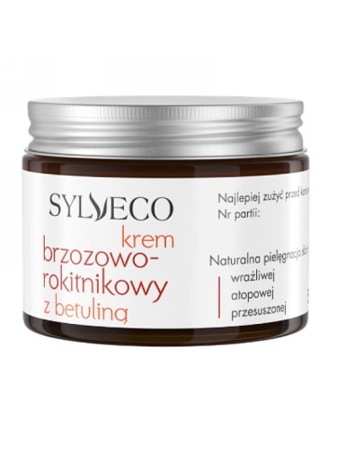 Krem brzozowo-rokitnikowy z betuliną (Sylveco), naturalna pielęgnacja cery wrażliwej, atopowej i przesuszonej, 50 ml