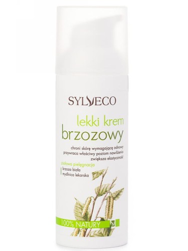 Lekki krem brzozowy (Sylveco), naturalna, ziołowa pielęgnacja twarzy, 50 ml