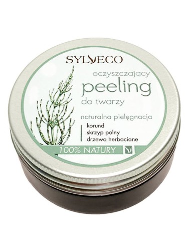 Oczyszczający peeling do twarzy (Sylveco), naturalny preparat do pielęgnacji skóry tłustej i z rozszerzonymi porami, 75 ml