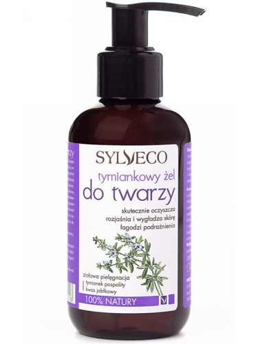 Tyminankowy żel do twarzy (Sylveco), naturalny żel do mycia twarzy z kwasem jabłkowym, 150 ml