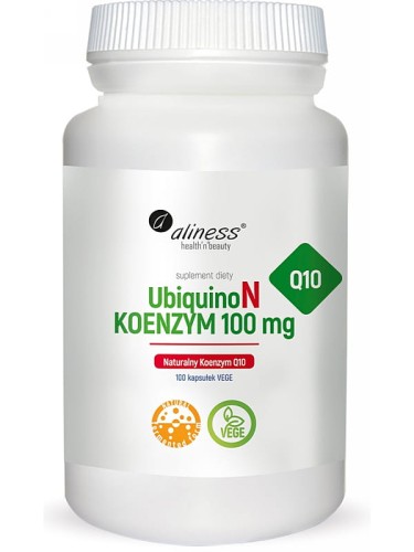 UbiquinoN 100 mg (Aliness), naturalny koenzym Q10, 100 kapsułek