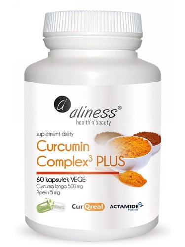 Curcumin Complex Plus (Aliness), połączenie kurkumin i piperyny, 60 kapsułek