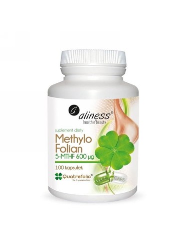 MethyloFolian 5-MTHF 600 mcg (Aliness), kwas foliowy, 100 kapsułek