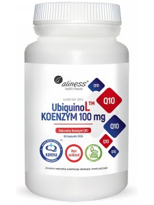 UbiquinoL Kaneka Koenzym 100 mg (Aliness), naturalny koenzym Q10, 60 kapsułek