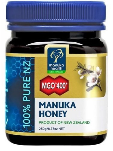 Manuka Honey MGO 400+ (Manuka Health), nektarowy mód z krzewu Manuka o zawartości MGO do 608,1 mg/kg, 250g
