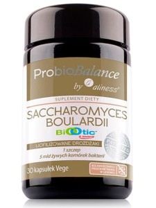 ProbioBalance Saccharomyces Boualardii (Aliness), liofilizowanie drożdżaki, 5 mld żywych komórek jednego szczepu bakterii, 30 kapsułek