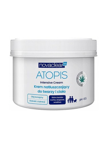 Atopis Krem natłuszczający do twarzy i ciała (Novaclear), Intensive Cream do skóry suchej, atopowej i wrażliwej, 500 ml
