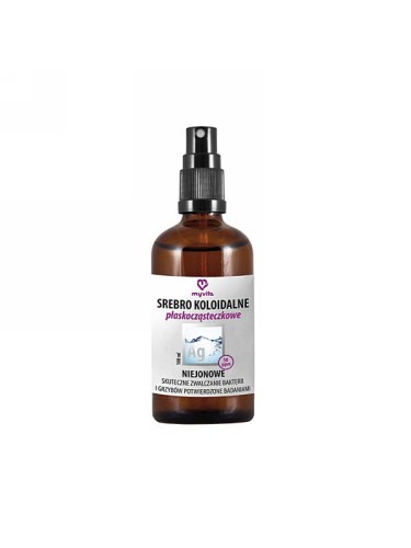 Srebro koloidalne (MyVita), srebro płaskocząsteczkowe niejonowe 50 ppm, 100ml