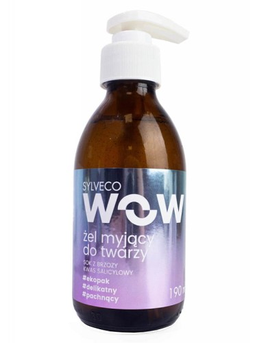 Żel myjący do twarzy WOW (Sylveco), delikatny preparat do codziennej pielęgnacji młodej cery, 190 ml