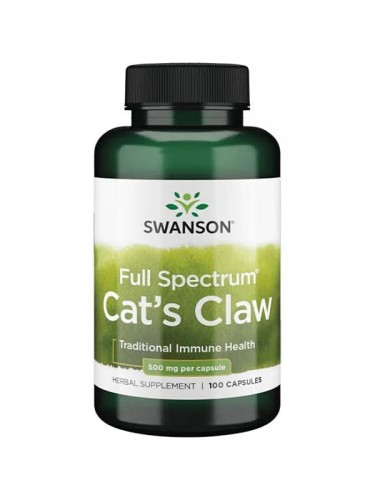Cat's Claw 500 mg (Swanson), koci pazur, 100 kapsułek