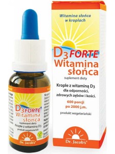 Wit D3 Forte 2000j.m. (Dr.Jacob's), witamina słońca w kroplach, 20ml