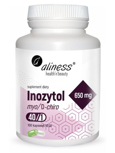 Inozytol myo/D-chiro 650 mg (Aliness), 100 kapsułek
