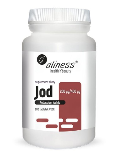 Jod 200mcg/400mcg (ALiness), jodek potasu, 200 tabletek
