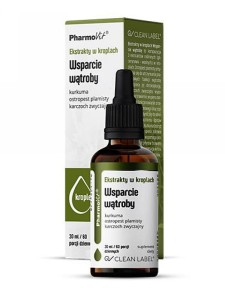 Wsparcie wątroby (PhamoVit), ziołowy ekstrakt w kroplach, 30 ml