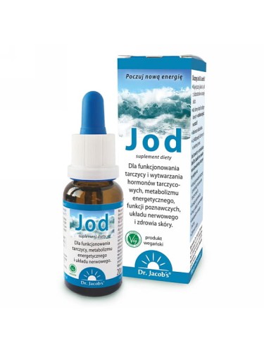 Jod 150 mcg (Dr.Jacob's), najwyższej jakości bioaktywny jod, 20 ml