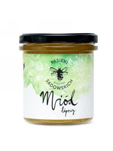 Miód lipowy (Pasieki Sadowskich), drobnoziarnisty miód z kwiatu lipy, 450g
