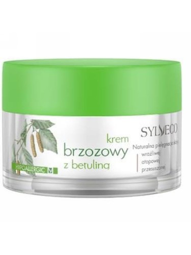 Krem brzozowy z betuliną (Sylveco), naturalna pielęgnacja cery wrażliwej, atopowej i przesuszonej, 50 ml