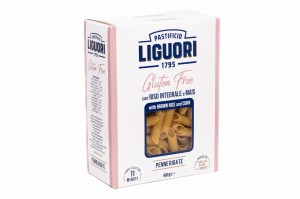 Makaron penne (LIGUORI), bezglutenowy makaraon na bazie brązowego ryżu, 400 g