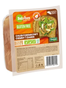 Balviten, chleb ciemny 7 ziaren bezglutenowy, 250 g ( DATA WAŻNOŚCI 09.07.2026r )