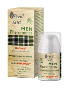 AVA Eco Men Pheromones, przeciwzmarszczkowy krem do twarzy aktywujący męskie feromony, 50ml