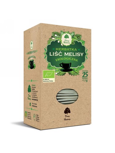 Herbatka Liść Melisy (Dary Natury), 25 saszetek po 1,5g
