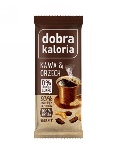 Dobra kaloria, baton owocowy bez cukru, kawa-orzech (DOBRA KALORIA), 35g