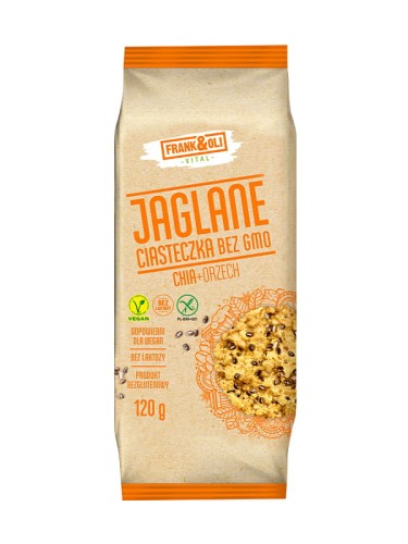 Ciasteczka jaglane z orzechami i chia (Frankoli), 120g