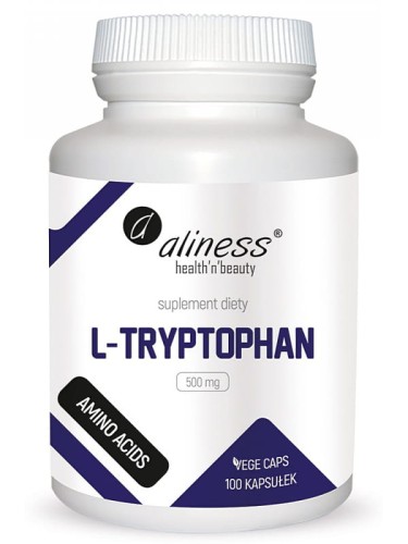 L-Tryptophan 500 mg (Aliness), tryptofan ułatwiający zdrowy sen, 100 kapsułek