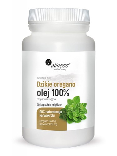 Dzikie oregano (Aliness), olej z oregano 100%, 90 kapsułek