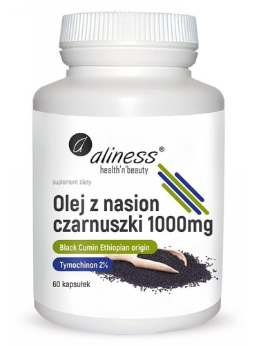 Olej z nasion czarnuszki 1000 mg (Aliness), 60 kapsułek