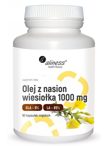 Olej z nasion wiesiołka 1000mg (Aliness), 90 kapsułek