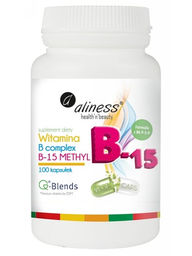 Witamina B complex B-15 Methyl TMG PLUS (Aliness), 100 kapsułek