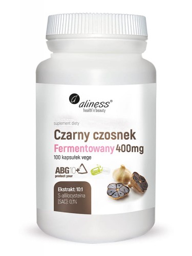 Czarny czosnek fermentowany 400 mg (Aliness), 100 kapsułek
