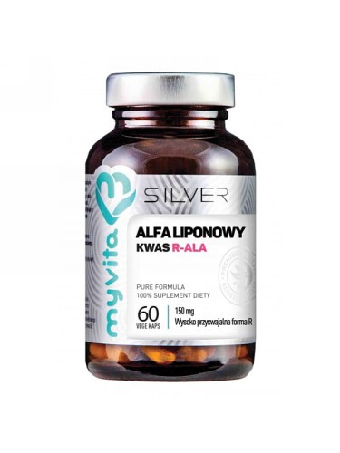 Kwas alfa liponowy R-ALA 150mg Silver Pure 100% (MyVita), 60 kapsułek