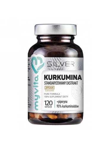 Kurkumina + Bioperine Silver Pure 100% (MyVita), 120 kapsułek